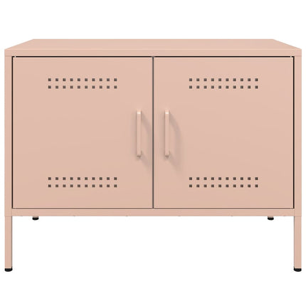 tv-borde 2 stk. 68x39x50,5 cm stål lyserød