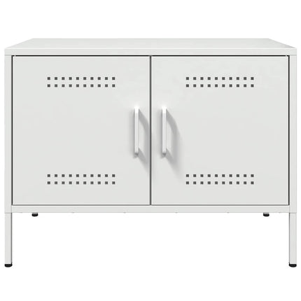 tv-bord 68x39x50,5 cm stål hvid
