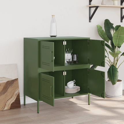 skab 68x39x79 cm stål olivengrøn
