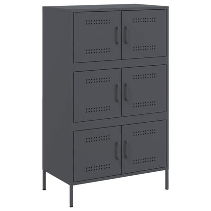 højskab 68x39x113 cm stål antracitgrå
