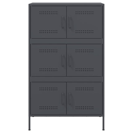 højskab 68x39x113 cm stål antracitgrå