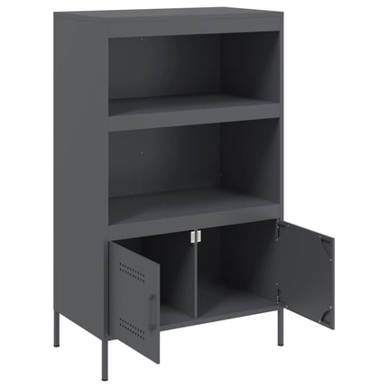 højskab 68x39x113 cm stål antracitgrå