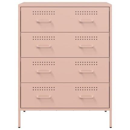 skab 68x39x89 cm stål lyserød