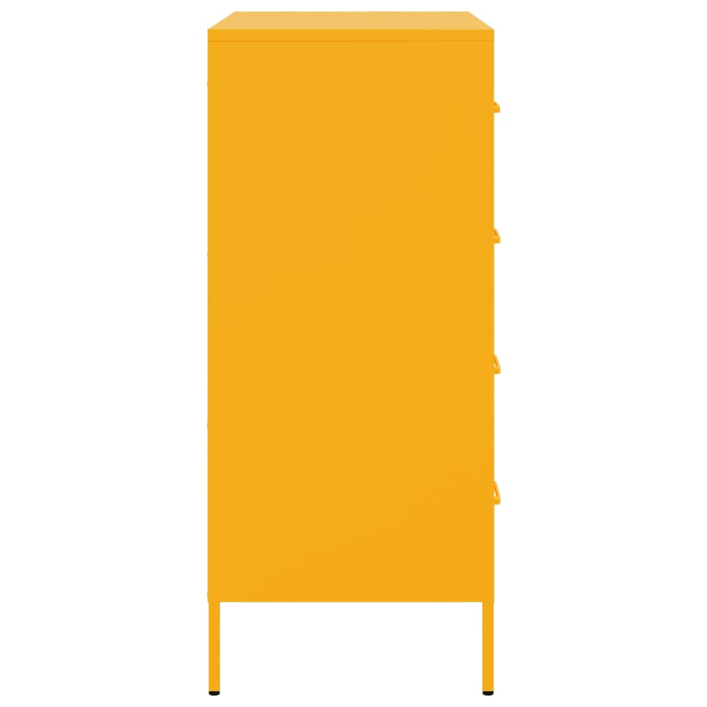 natbord 68x39x89 cm stål sennepsgul