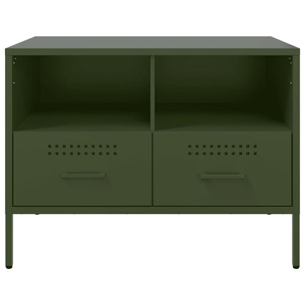tv-borde 2 stk. 68x39x50,5 cm stål olivengrøn