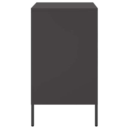 sengebord 36x39x68 cm stål sort
