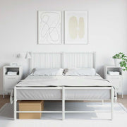 sengeborde 2 stk. 36x39x68 cm stål hvid