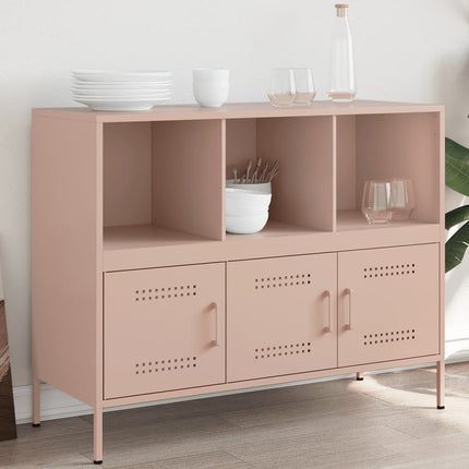 skab 100,5x39x79 cm stål lyserød