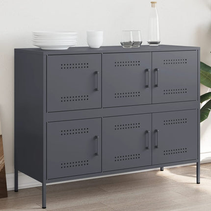skab 100,5x39x79 cm stål antracitgrå