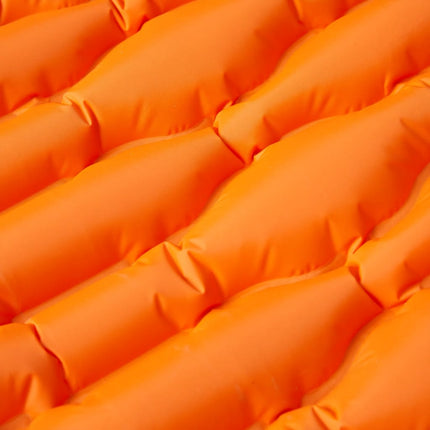 1-personers campingmadras med pude selvoppustelig orange