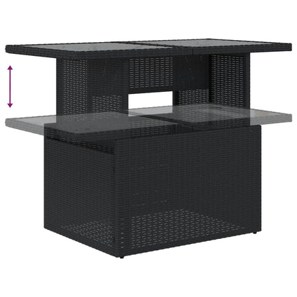 sofasæt til haven 8 dele med hynder polyrattan sort