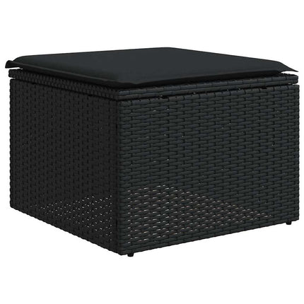 sofasæt til haven 8 dele med hynder polyrattan sort