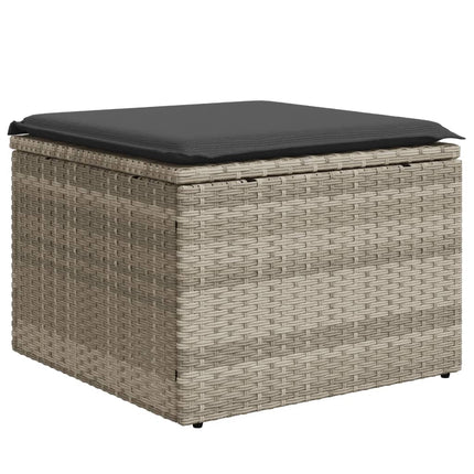 sofasæt til haven 8 dele med hynder polyrattan lysegrå