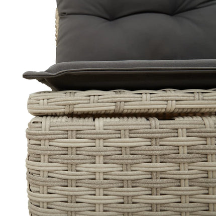 sofasæt til haven 8 dele med hynder polyrattan lysegrå