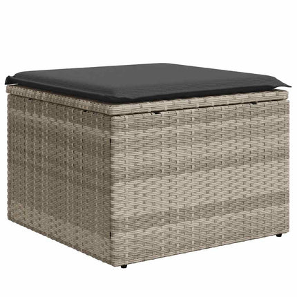 sofasæt til haven 6 dele med hynder polyrattan lysegrå