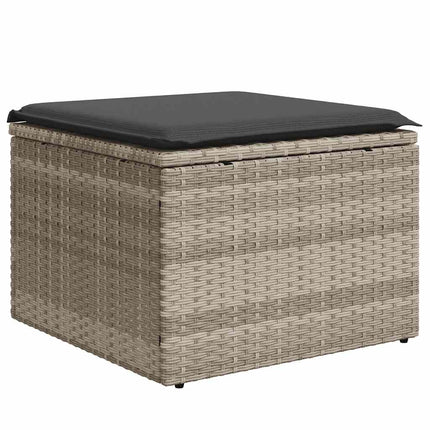 sofasæt til haven 8 dele med hynder polyrattan lysegrå