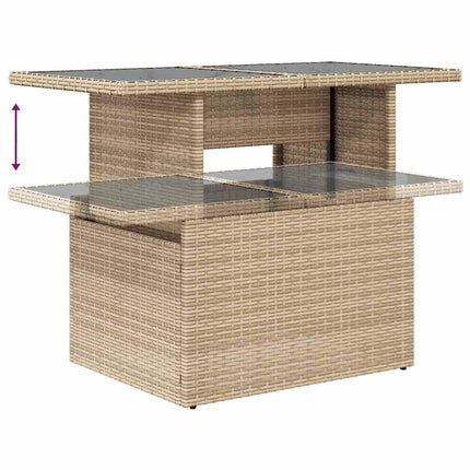 sofasæt til haven 10 dele med hynder polyrattan beige