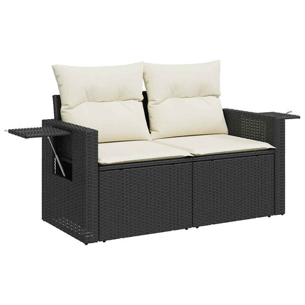 sofasæt til haven 8 dele med hynder polyrattan sort