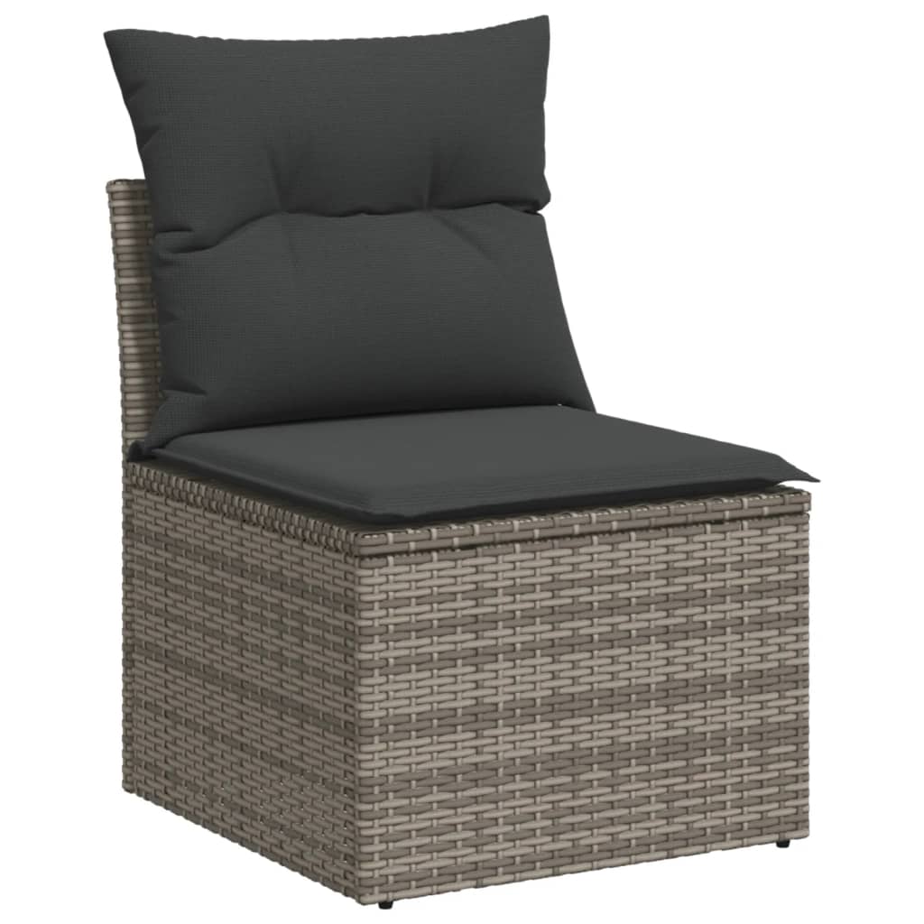 sofasæt til haven 8 dele med hynder polyrattan grå