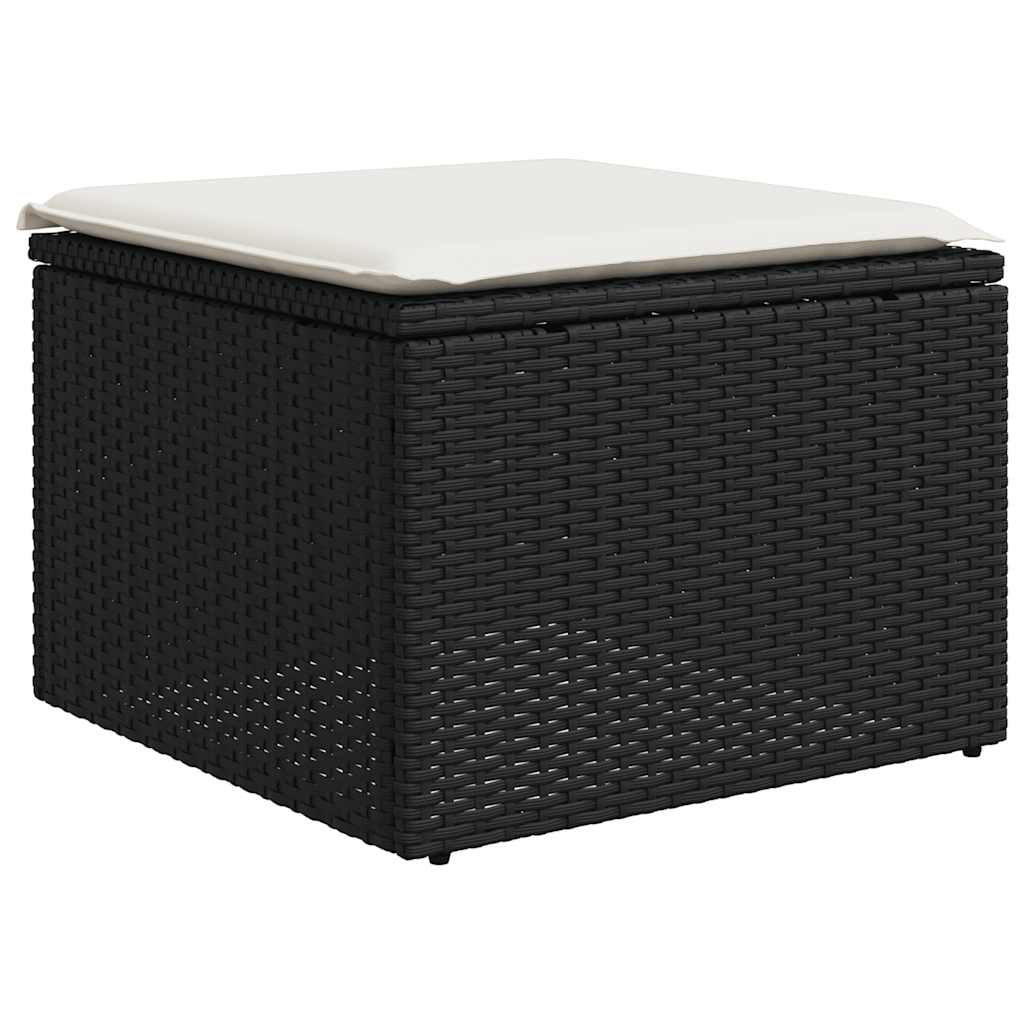 sofasæt til haven 8 dele med hynder polyrattan sort