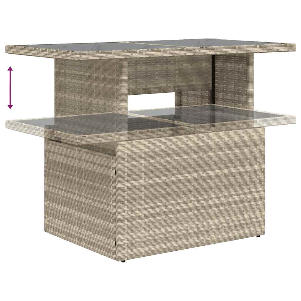 sofasæt til haven 10 dele med hynder polyrattan lysegrå