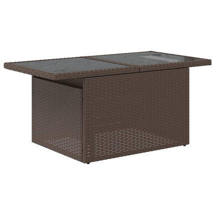 sofasæt til haven 10 dele med hynder polyrattan brun