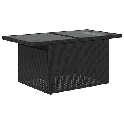 sofasæt til haven 7 dele med hynder polyrattan sort