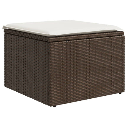 sofasæt til haven 8 dele med hynder polyrattan brun