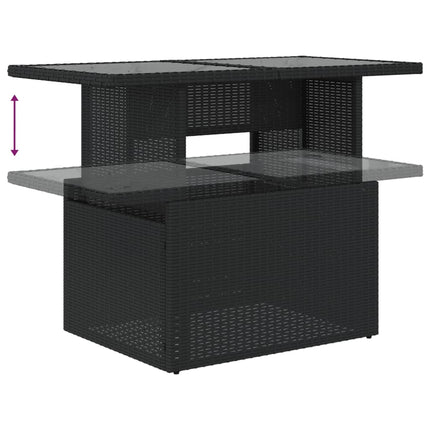 sofasæt til haven 8 dele med hynder polyrattan sort