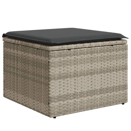 sofasæt til haven 6 dele med hynder polyrattan lysegrå