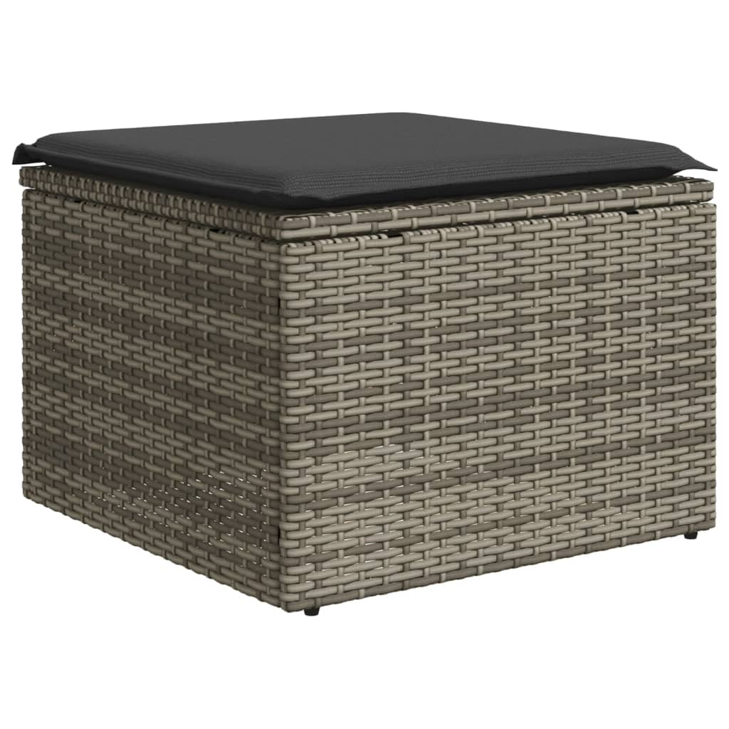sofasæt til haven 8 dele med hynder polyrattan grå