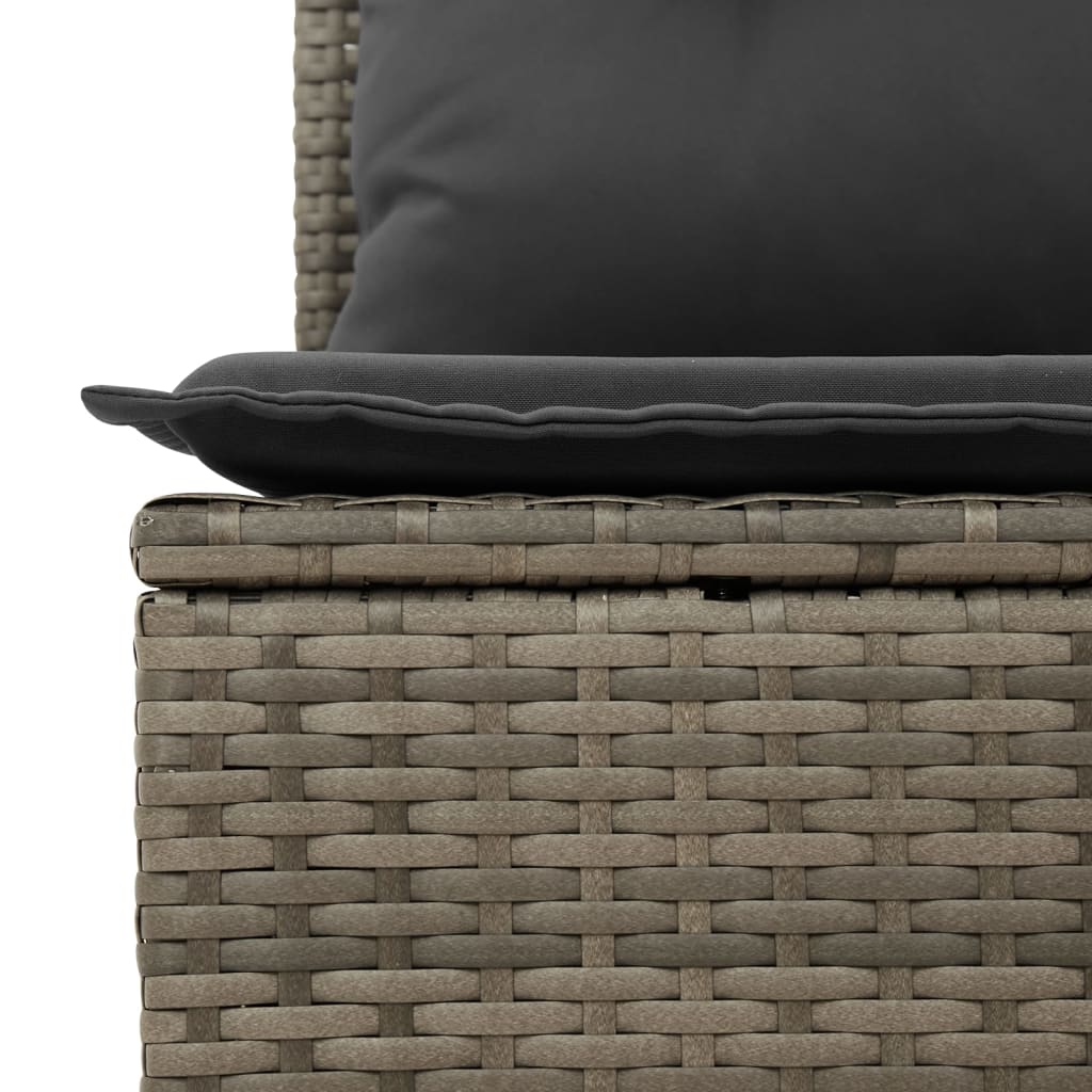 sofasæt til haven 8 dele med hynder polyrattan grå