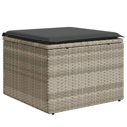 sofasæt til haven 8 dele med hynder polyrattan lysegrå