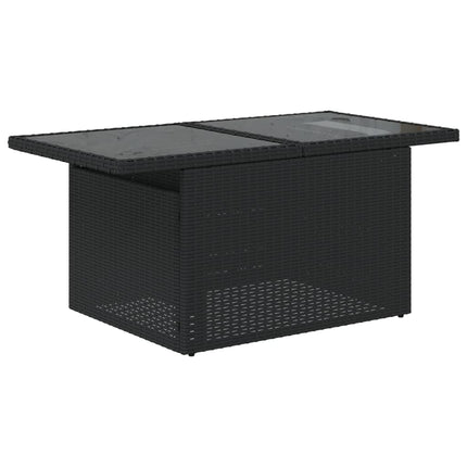 sofasæt til haven 9 dele med hynder polyrattan sort