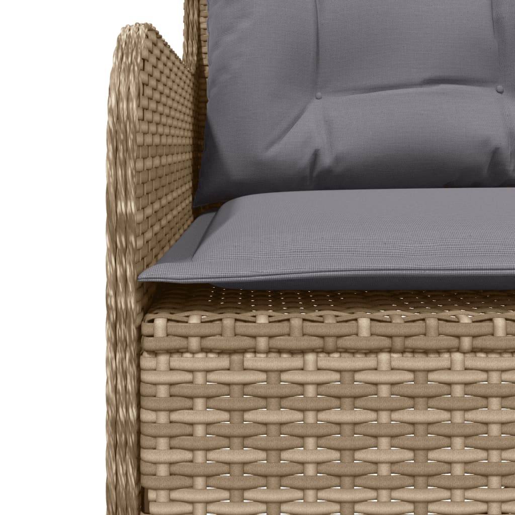 sofasæt til haven 2 dele med hynder polyrattan beige