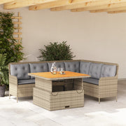 sofasæt til haven 2 dele med hynder polyrattan beige