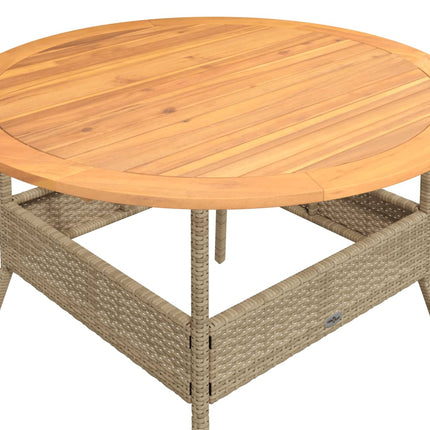 sofasæt til haven 2 dele med hynder polyrattan beige