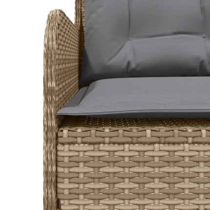 sofasæt til haven 2 dele med hynder polyrattan beige
