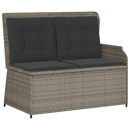 loungesæt til haven 6 dele med hynder polyrattan grå