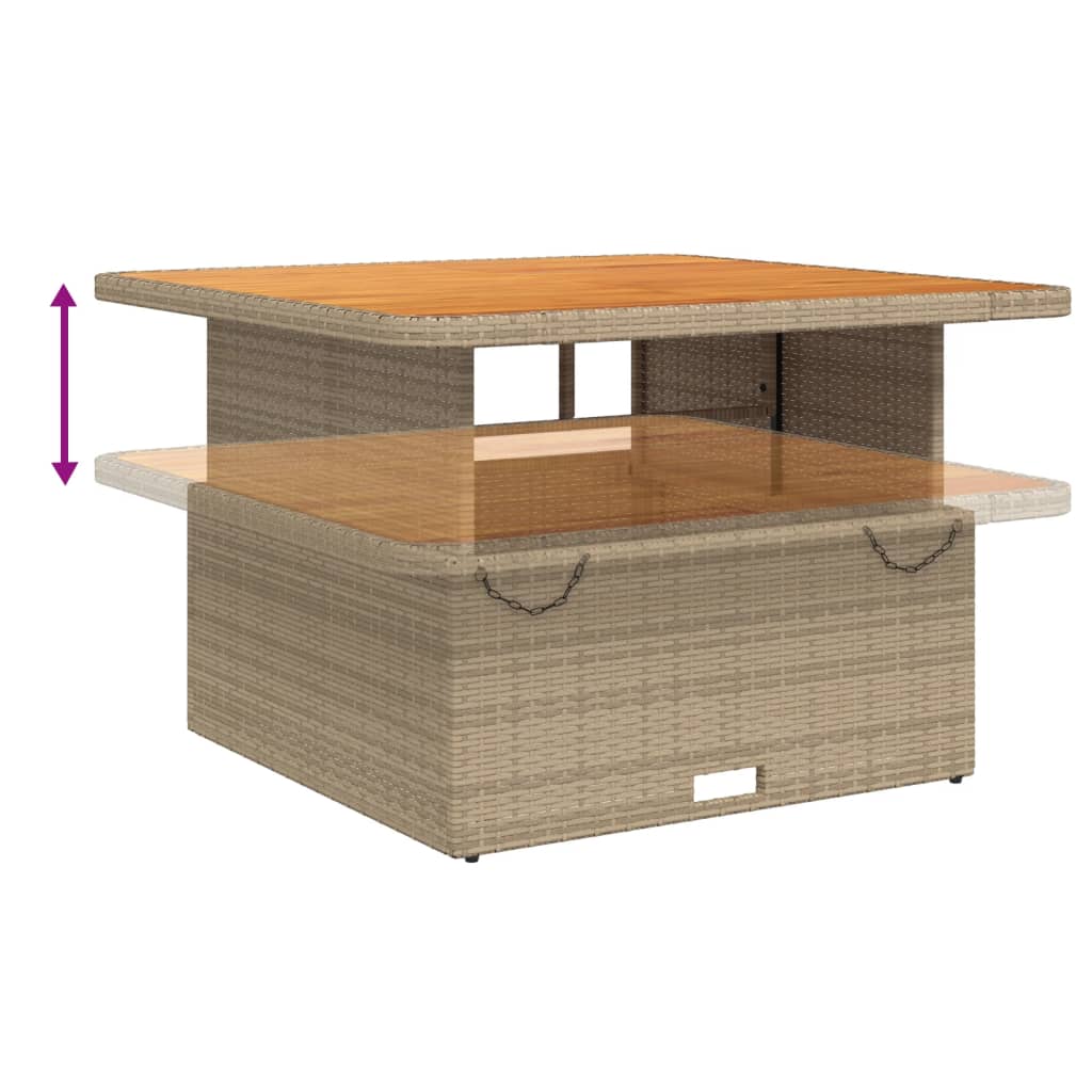 loungesæt til haven 5 dele med hynder polyrattan beige