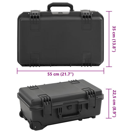 transportabel flightcase 55x35x22,5 cm PP sort