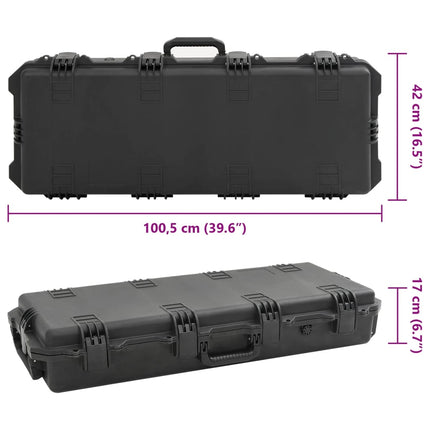 transportabel flightcase 100,5x42x17 cm PP sort