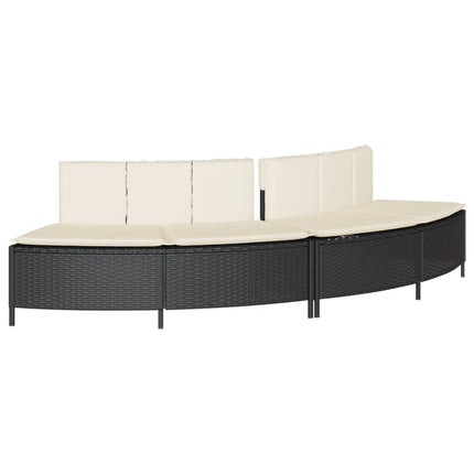 spakant polyrattan og massivt akacietræ sort