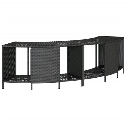 spakant polyrattan og massivt akacietræ sort