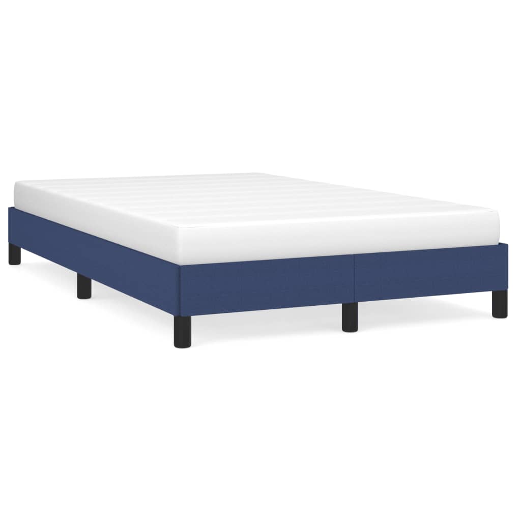 sengeramme uden madras 120x190 cm stof blå