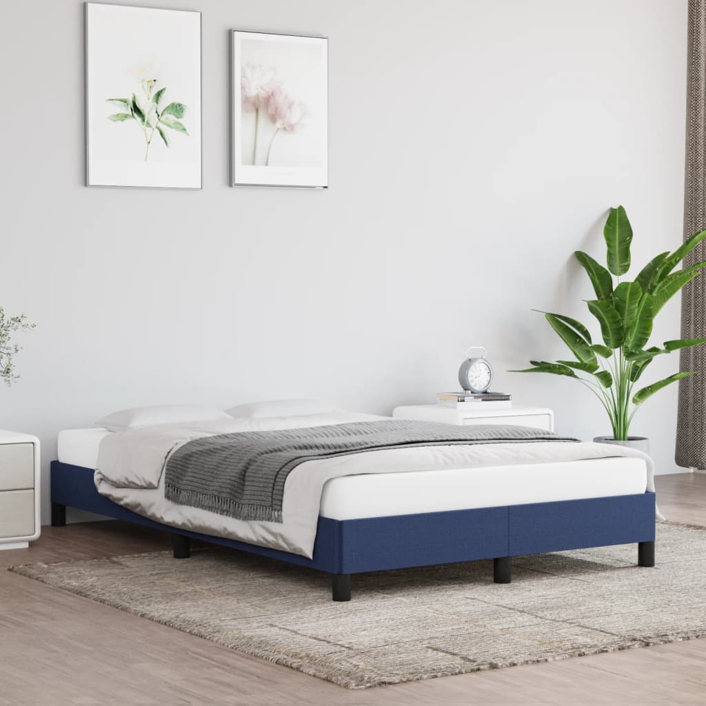 sengeramme uden madras 120x190 cm stof blå