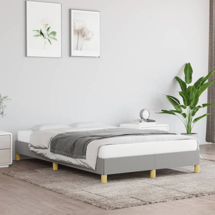 sengeramme uden madras 120x190 cm stof enkeltseng lysegrå