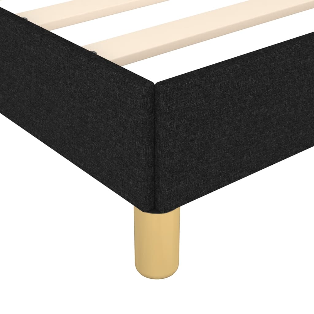 sengeramme uden madras 120x190 cm stof sort