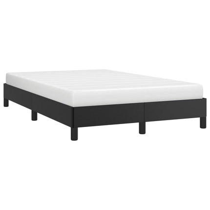 sengeramme uden madras 120x190 cm kunstlæder enkeltseng sort