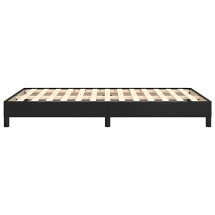 sengeramme uden madras 120x190 cm kunstlæder enkeltseng sort